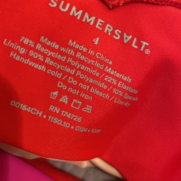 Summersalt Vibrant Red and Pink Swimwear. Size 4 - Picture 6 of 10
